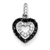 Image 1 : 14K WG Blk. & Wht. Dia Pendant