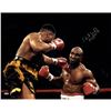 Image 1 : Evander Holyfield Right Punch Against Ray Mercer Signed 16X20 Photo