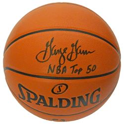 George Gervin Signed Spalding NBA Game Series Replica Basketball W/NBA Top 50