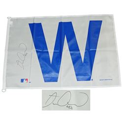 Miguel Montero Signed Chicago Cubs 27X37 White W Flag