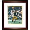 Image 1 : Brett Favre Signed Green Bay Packers 8X10 Photo Custom Framed (SB XXXI-The Kid Celebration)- Favre H