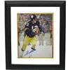 Image 1 : Terry Bradshaw Signed Pittsburgh Steelers 16X20 Photo Custom Framed In The Snow- JSA Hologram