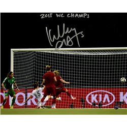 Kelley O'hara Signed Team USA 2015 Women's World Cup Goal Vs. Germany 8X10 Photo W/ "2015 WC Champs"