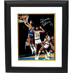 Dave Bing Signed Detroit Pistons 8X10 Photo Custom Framed W/Kareem Abdul-Jabbar