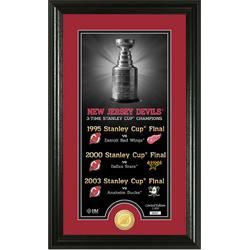 New Jersey Devils Legacy Supreme Bronze Coin Panoramic Photo Mint