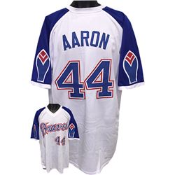 Hank Aaron Atlanta Braves Unsigned TB White Prostyle Jersey XL