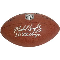 Mike Singletary Signed Wilson NFL Super Grip Full Size Rep Football (Silver Logo & Sig) SB XX Champs