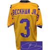 Image 1 : Odell Beckham Jr LSU Tigers Signed Yellow Custom Jersey XL (Silver Sig) - JSA Hologram