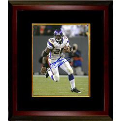 Adrian Peterson Signed Minnesota Vikings 8X10 Photo Custom Framed (White Jersey)