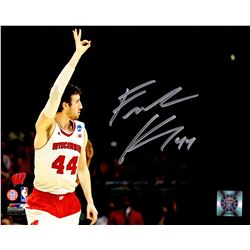 Frank Kaminsky Signed Wisconsin Badgers Three Fingers Raised In Air 8X10 Photo