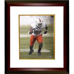 Sinorice Moss Signed Miami Hurricanes 16X20 Photo Custom Framed