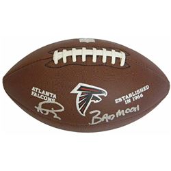 Andre Rison Signed Atlanta Falcons Team Logo Football W/Bad Moon