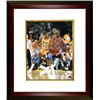 Image 1 : Magic Johnson Signed Los Angeles Lakers 16X20 Photo Vs Michael Jordan Custom Framed