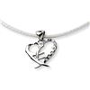Image 1 : Stainless Steel CZ Pendant 18In Necklace