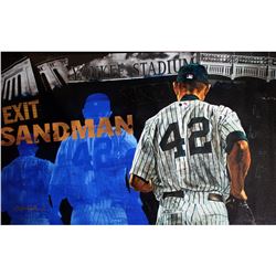 Mariano Rivera Commemorating Career 25X44 Painting Limited Edition Piece (Signed By Stephan Holland)