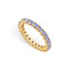 Image 1 : Tanzanite Eternity Band : 14K Yellow Gold - 1.00 CT TGW