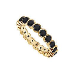 Black Diamond Eternity Band : 14K Yellow Gold - 2.00 CT Diamonds