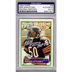 Mike Singletary Signed Chicago Bears 1983 Topps Rookie Card #38 W/HOF 98 - PSA/DNA