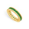 Image 1 : Emerald Eternity Band : 14K Yellow Gold – 2.00 CT TGW