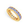 Image 1 : Tanzanite Channel-Set Eternity Band : 14K Yellow Gold - 3.00 CT TGW