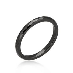 Hematite Ceramic Band Ring