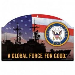 US Navy Flag 11X17 Wood Sign