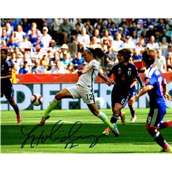 Lauren Holiday Signed USA Soccer Kicking Ball Action 8X10 Photo