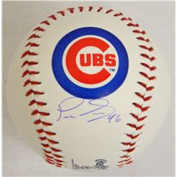 Pedro Strop Signed Chicago Cubs Logo Baseball