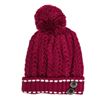 Image 1 : Burgundy Michelle Knitted White Stitch Beanie