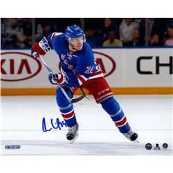 Oscar Lindberg Signed Skating Home Game 8X10 Photo