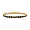 Image 1 : Black Diamond Prong-Set Tennis Bracelet : 14K Yellow Gold – 3.00 CT Diamonds