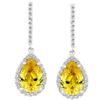 Image 1 : Canary Cubic Zirconia Drop Earrings