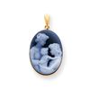 Image 1 : 14K 15X20mm Three Generations Agate Cameo With Sentiment Pendant