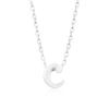Image 1 : Silvertone Finish Initial C Pendant