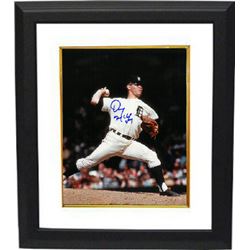 Denny Mclain Signed Detroit Tigers 8X10 Photo Custom Framed (Blue Sig)