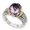 Image 1 : SS W/14K PQ Ring