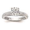 Image 1 : 14K White Gold Diamond Semi-Mount Ring