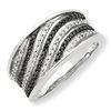 Image 1 : 14K WG Blk. & Wht. Dia Ring