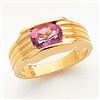 Image 1 : 14K Pink Topaz 8X6 Oval Ring