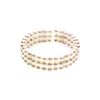 Image 1 : Sterling Silver and Freshwater Cultured Pearl 3 Row Cuff Bangle Bracelet - 7.5 Inch / 5.5-6 MM