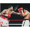 Image 1 : Larry Holmes Signed Boxing Puching Muhammad Ali Action 16X20 Photo