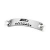 Image 1 : Stainless Steel Seattle Seahawks Team Name and Logo ID Bracelet - 8 Inch