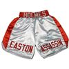 Image 1 : Larry Holmes Signed White W/ Red Trim Boxing Trunks Easton Assassin