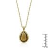 Image 1 : Yellow Cubic Zirconia Teardrop Pendant