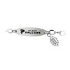 Image 1 : Stainless Steel Atlanta Falcons Team Name and Logo Dangle Bracelet - 7.5 Inch