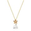 Image 1 : Goldtone Trillion Floral Pendant