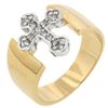 Image 1 : Two-tone Finish Cross Ring