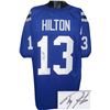 Image 1 : TY Hilton Signed Indianapolis Colts Blue Pro Style Jersey #13 (Signed On #1) (Leaf)