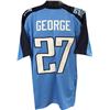 Image 1 : Eddie George Tennessee Titans Unsigned Light Blue Prostyle Jersey XL