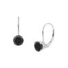Image 1 : 14K White Gold : Round Black Diamond Stud Earrings – 1.00 CT. TW